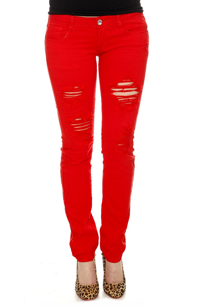 Red jeans