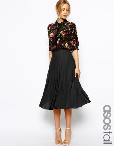 ... asos tall pleated midi skirt ... SCXFGVK