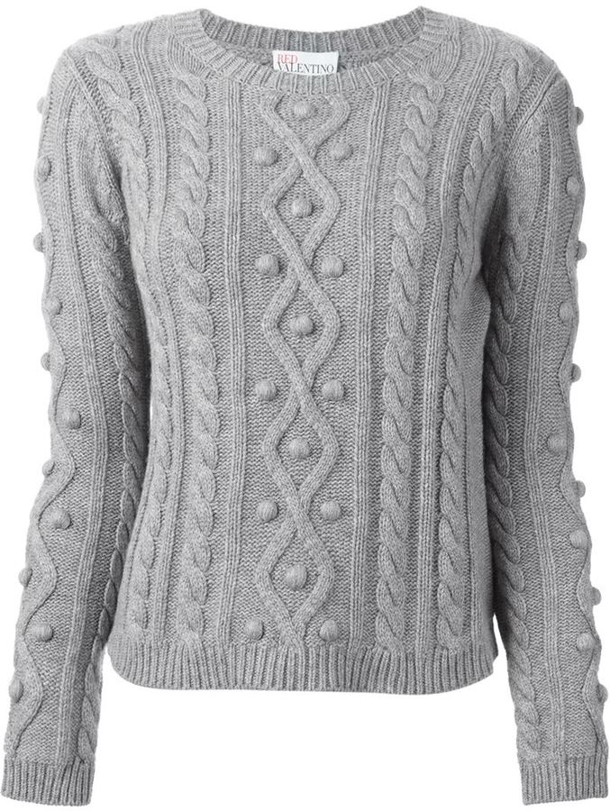 ... red valentino cable knit sweater MINPTTU