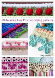 10 amazing free crochet edging patterns you will love | compiled by  simplycollectiblecrochet.com QCRLOSB