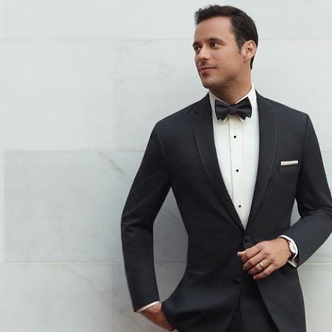 a black tuxedo complemented with a white shirt and #pocketsquare is a  classic look IBWBAEO