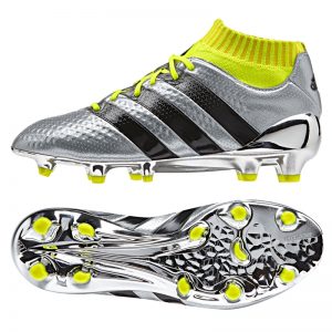 adidas soccer boots adidas ace 16.1 primeknit youth fg soccer cleats (silver metallic/core  black/solar yellow) KRBSBER