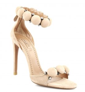 alaia shoes alaa alaia nude studded suede new light mauve/nude sandals FUADVTV