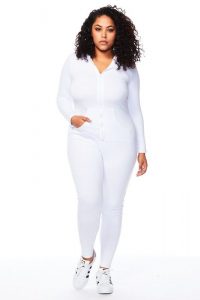 all white jumpsuit plus size onesie white exercise jumpsuit IETAXZP