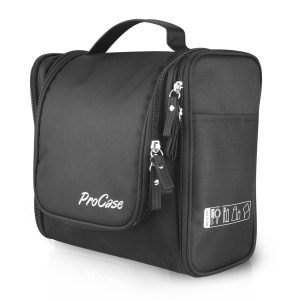 amazon.com : procase toiletry bag with hanging hook, organizer for travel  accessories, makeup, shampoo, VGBIMOB