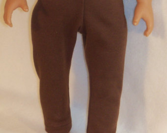 american made 18 inch doll brown leggings LKVDWVT