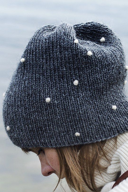 an adult knit beanie lumipallo (snowball) from yarn novita 7 veljestä |  novita knits GFVAPSE