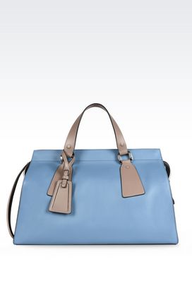 armani bags armani top handles women large le sac 11 bag in tricolour semi-shine  calfskin OXJKOXP