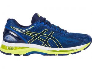 asics gel nimbus gel-nimbus 19 | men | indigo blue/safety yellow/electric blue | asics us DYBZMIB