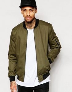 asos bomber jacket in khaki JCRWZDY