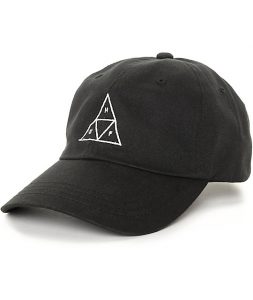 baseball caps huf triangle black baseball strapback hat BTORXCV