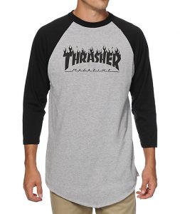 baseball tees thrasher flame baseball t-shirt FCMDNHC