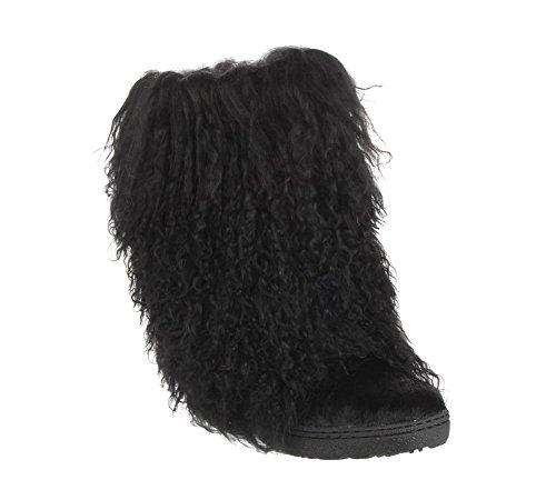 bearpaw boetis - women\u0027s furry boots - 1294w - black KHIIEBY