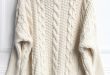 beige high neck loose cable knit sweater -shein(sheinside) OTBZGGH