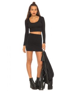 black bodycon skirt ... kimmy bodycon skirt in black by motel ... FSXQMCR