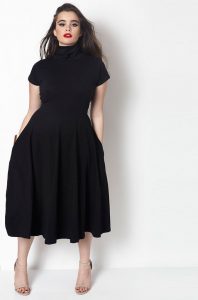 black dress plus size  HMDGHYH