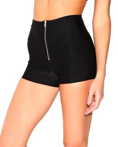 black high waisted shorts high waisted booty shorts with zipper - iheartraves ZUEXDJQ