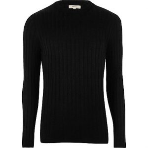 black jumper black chunky ribbed muscle fit jumper. u0027 UARQUSN