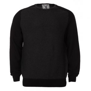 black jumper blue inc mens black raglan crew neck jumper SWCSNUA