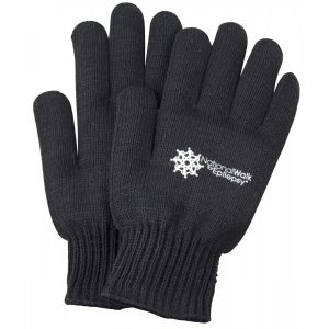 black knit gloves with medium weight VSYICPA