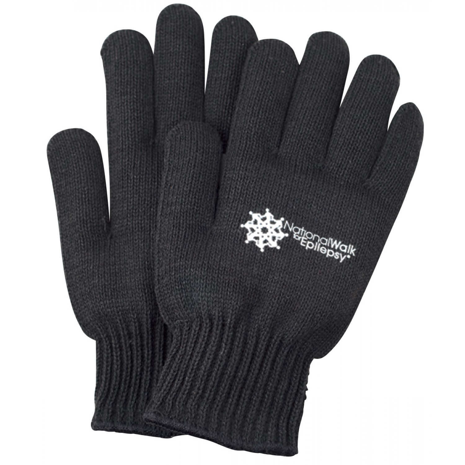 black knit gloves with medium weight VSYICPA