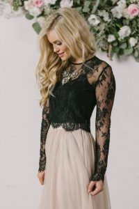 black lace tops amelie longsleeve black lace crop top ASMGQRJ