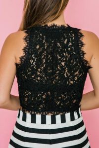 black lace tops leighton black lace top MACSTIQ