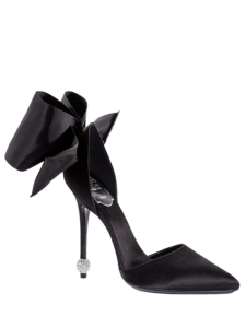 black pumps shops bow two-piece pointed toe pumps - black 38 XLOPUQC