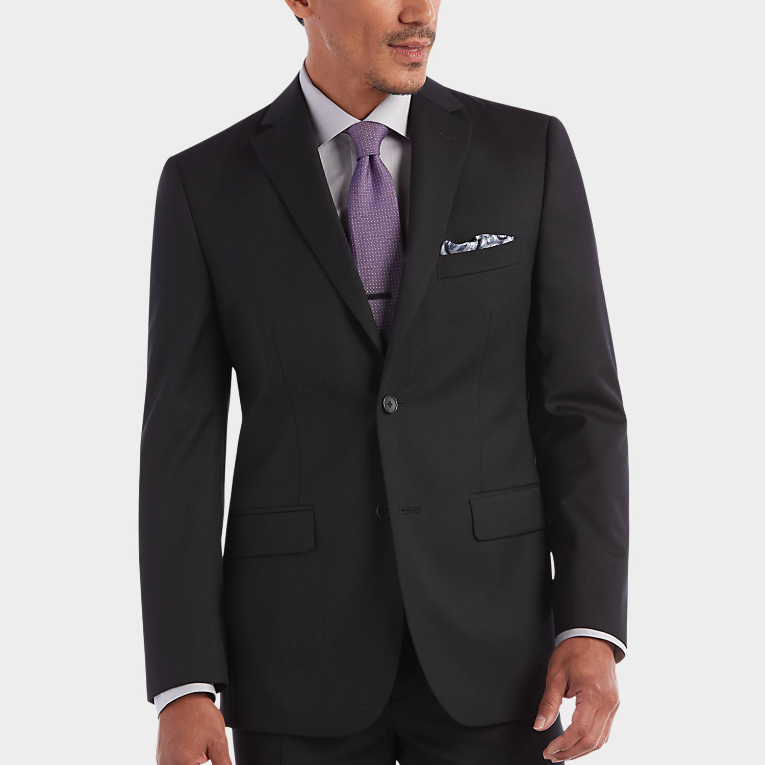 black suits 100% wool black slim fit suit - menu0027s suits - awearness kenneth cole | FYNIETF
