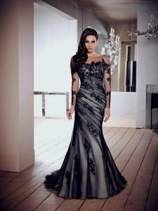 black wedding dresses black lace wedding dress with sleeves . UAXBYZD