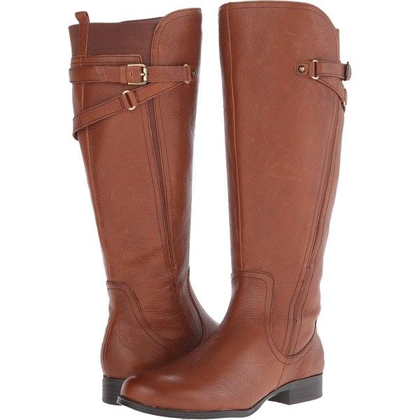 brown boots naturalizer jaycee wide calf womenu0027s shoes, brown ($115) ❤ liked on  polyvore featuring shoes, MRKJVRN