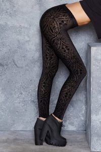 burned velvet leggings NFEPIKW