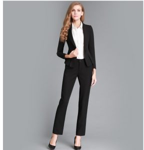 business suits for women 2015 new fashion solid women business suits custom made black formal office  suits work QISDXMU