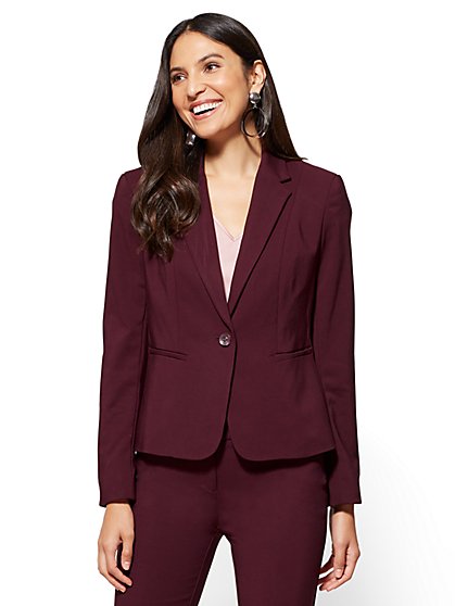 business suits for women 7th avenue - ruffled-back jacket - all-season stretch - new york ... TDIMZQQ