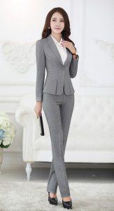 business suits for women formal pant suits for women business suits for work wear sets gray blazer  ladies MCXVYSP