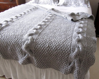 cable knit blanket | etsy EYJQTSQ