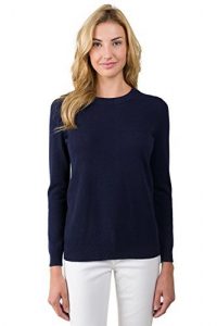 cashmere sweaters jennie liu womenu0027s 100% cashmere long sleeve pullover crew neck sweater  navy small MSLOSTM