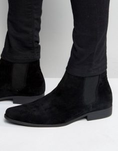 chelsea boot asos chelsea boots in black faux suede BCZMXQA