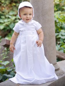 christening outfits for boys boys christening cotton weaved romper w/ detachable gown BPLFAIO