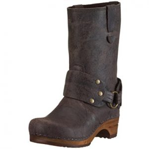 clog boots sanita wood mohawk leather boots (eu 36 (us 5.5 - 6), brown MVKMHWU