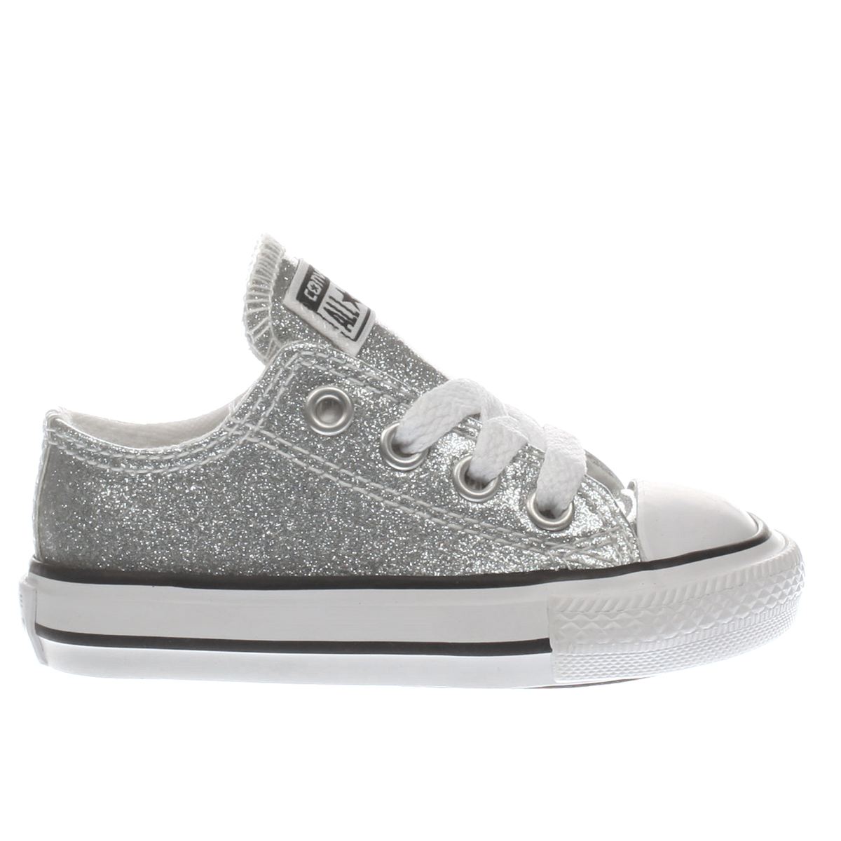 converse trainers converse silver all star ox glitter girls toddler YULWZXV