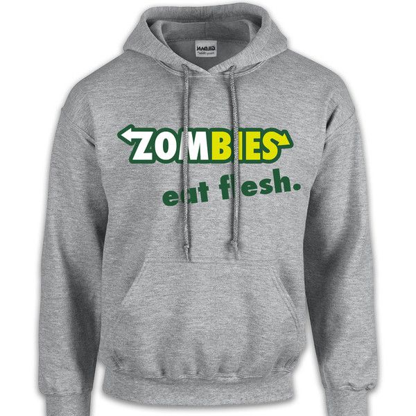 cool sweatshirts zombies eat flesh sweatshirt funny cool geek nerd gift witty halloween...  ($35 XACSBHW