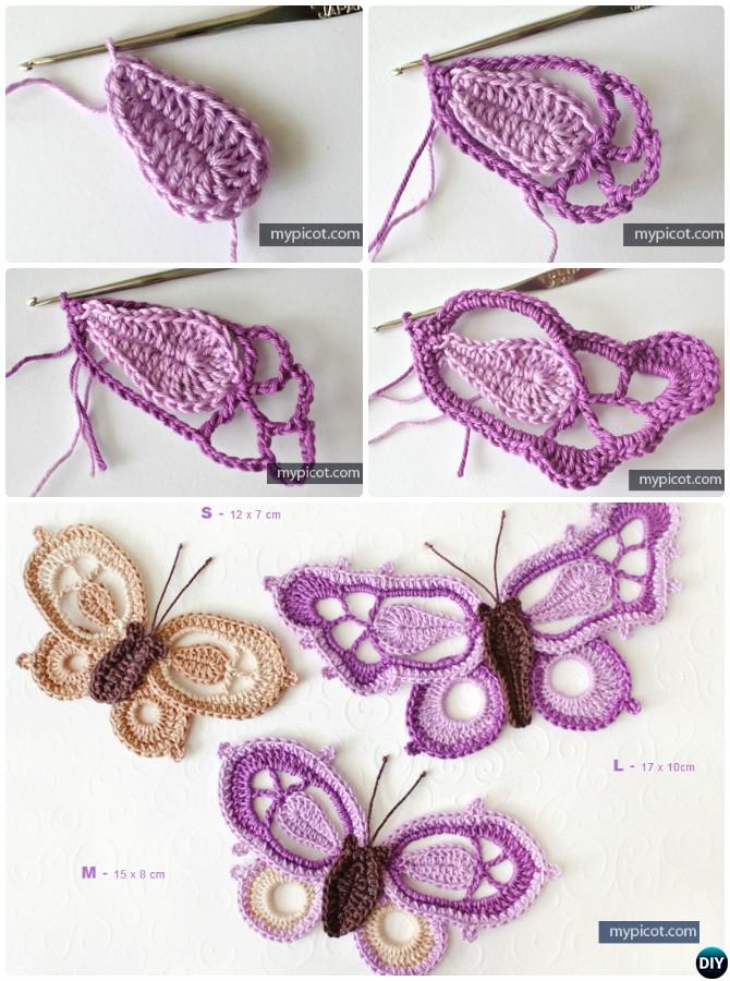 crochet butterfly pattern picot crochet butterfly free pattern GDFCXOA