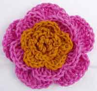 crochet flower pattern vintage daisy motif crochet pattern · 5-petal flower AWWOGZY