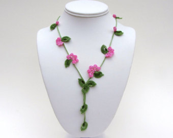 crochet jewelry patterns crochet necklace pdf pattern vine necklace photo tutorial oya necklace  tutorial irish crochet jewelry BGPKQFJ