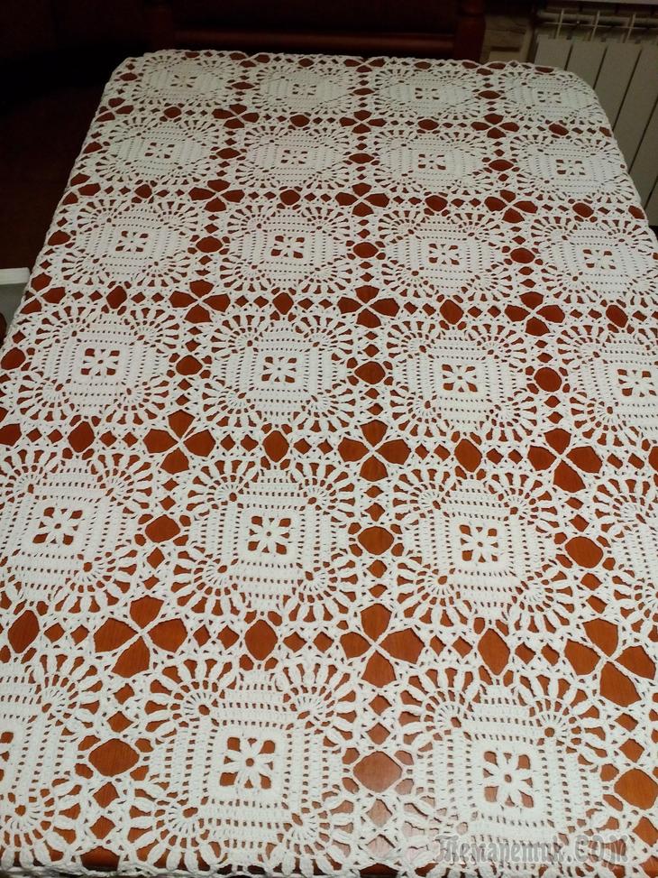 crochet tablecloth square tablecloth motif lace free crochet pattern OTXYAOC