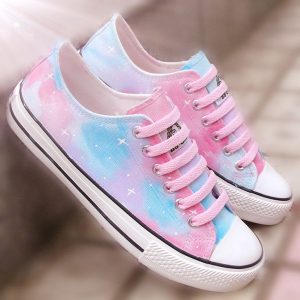 cute shoes harajuku star-painted canvas shoes UCFRLOX