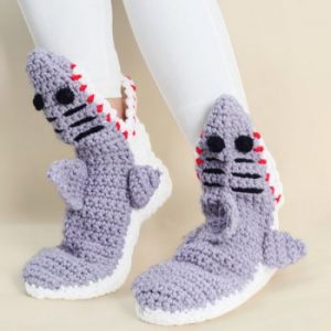 cute shoes knitted shark slipper socks YBNGOBT