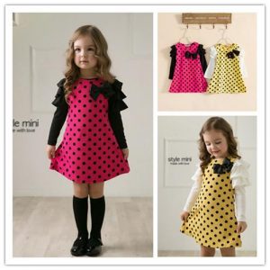 designer baby clothes 2017 baby girls dresses children clothing baby designer dress kids clothes  dot printing princess AOABOXF