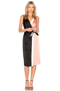 diane von furstenberg wrap dress diane von furstenberg taped wrap dress in black, dusty rose u0026 ivory DZCKPDO